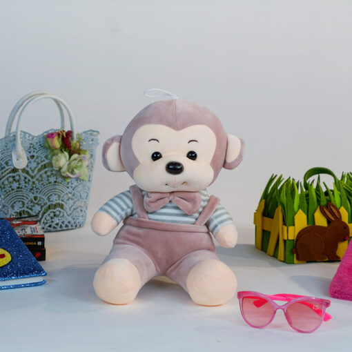 StarAndDaisy Cuddle Toys Series - Monkey Plush - Super Soft High Quality (Size - 35cm | Color - Dark Pink)
