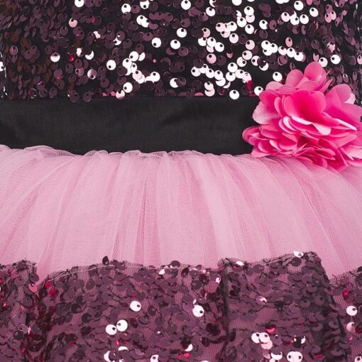 Baby Pink Girls Party Wear Dress - Image 3