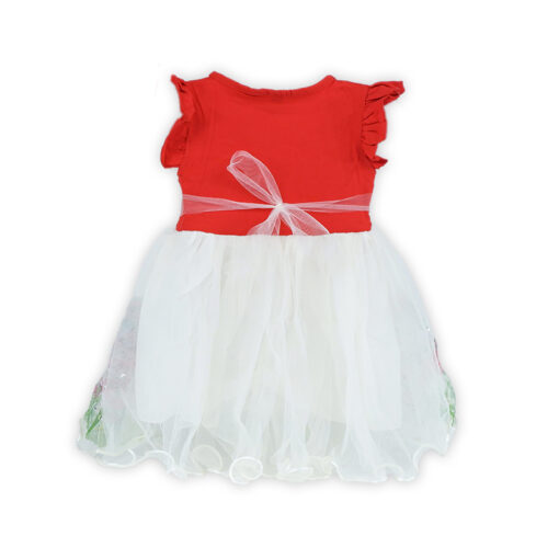 Red Toddler Baby Girl Princesses Belle Dress - Image 2
