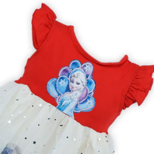 Red Frozen Toddler Baby Girl Princesses Belle Dress - Image 2