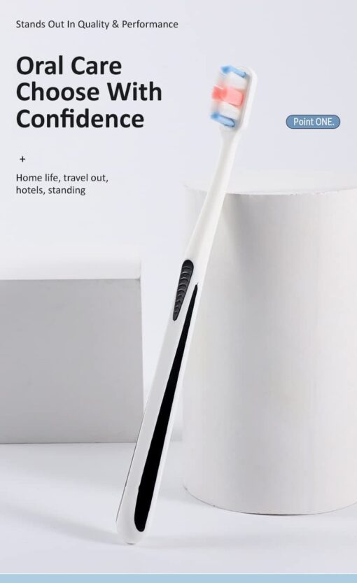 StarAndDaisyUltra-Soft Bristles Toothbrush, 10000 Fine Bristles, Antibacterial Brush with Deep Cleaning (Multicolor-Pack of 4) - Image 7