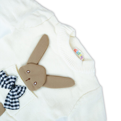 Woolen Bunny Sweater Regular fit Full Sleeves For 1-5 Years Kids - Image 4