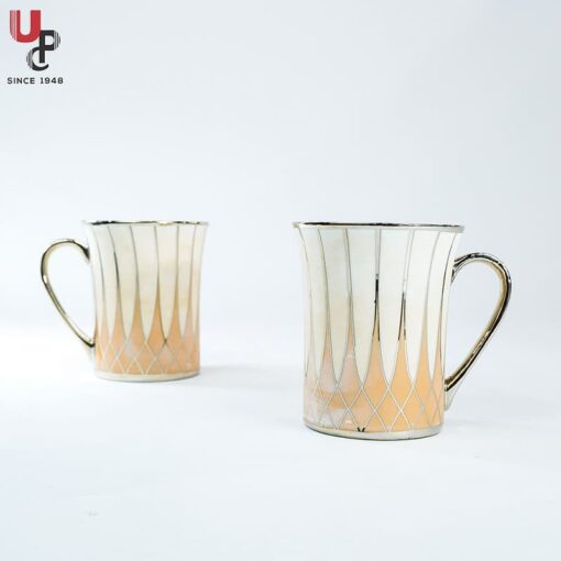 SND Homes Flower Series Fine Bone China Ceramics 300ml (Pack of 2) Bone China Coffee Mug  (330 ml, Pack of 2) - Image 2