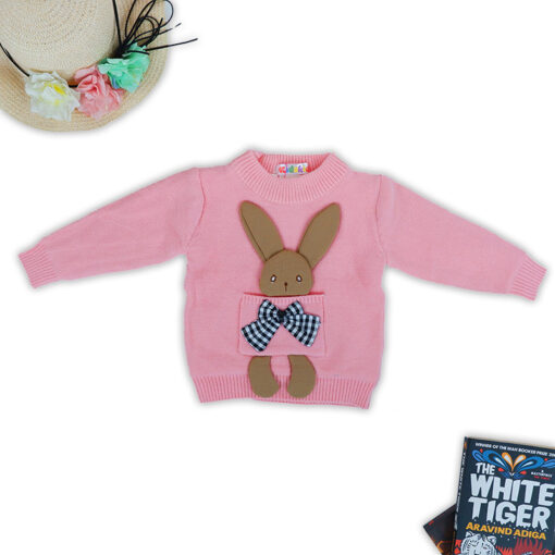 Woolen Bunny Sweater Regular fit Full Sleeves For 1-5 Years Kids