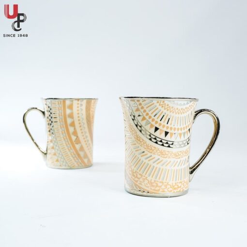 SND Homes Flower Series Fine Bone China Ceramics 300ml (Pack of 2) Bone China Coffee Mug  (330 ml, Pack of 2) - Image 3