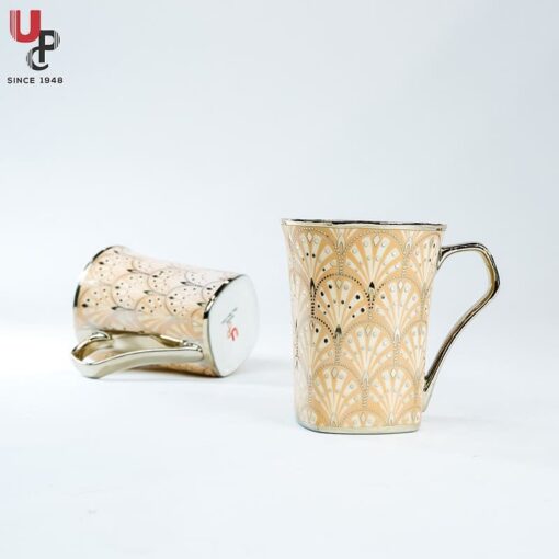 SND Homes Flower Series Fine Bone China Ceramics 300ml (Pack of 2) Bone China Coffee Mug  (330 ml, Pack of 2) - Image 3