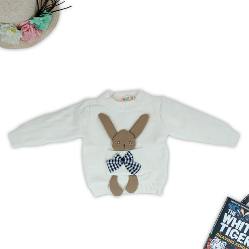 Woolen Bunny Sweater Regular fit Full Sleeves For 1-5 Years Kids