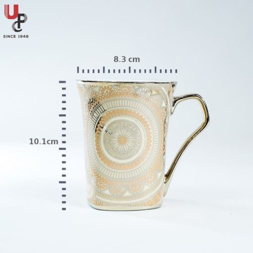 SND Homes Flower Series Fine Bone China Ceramics 300ml (Pack of 2) Bone China Coffee Mug  (330 ml, Pack of 2) - Image 4