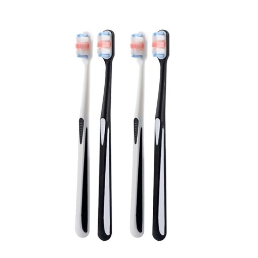StarAndDaisyUltra-Soft Bristles Toothbrush, 10000 Fine Bristles, Antibacterial Brush with Deep Cleaning (Multicolor-Pack of 4)