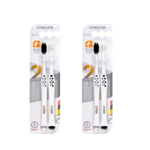 Ultra Soft Bristles - Antibacterial Sensitive Toothbrush with Deep Cleaning (Casa 910 - Pack of 4) - StarAndDaisy