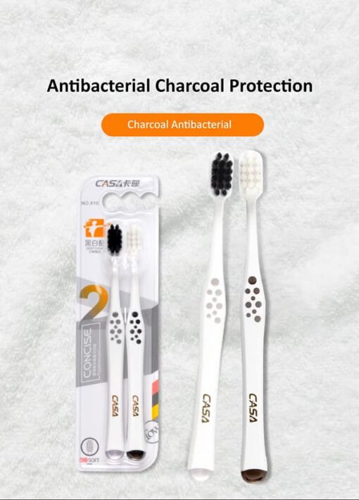 Ultra Soft Bristles, 10000 Fine Charcoal Bristles, Advanced Toothbrush. (Casa 910 - Pack of 8) - StarAndDaisy  - Image 2