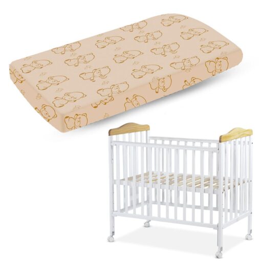 StarAndDaisy Super Soft Mattress For Virgo Multifunctional Wooden Crib Babies With Washable Zipper Cover