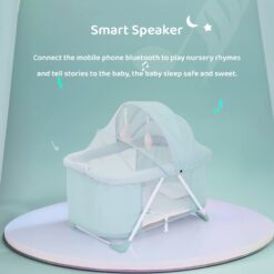 StarAndDaisy New Born Electric Born Baby Cradle Baby Swing Crib Bassinet with Music Mosquito Bassinet