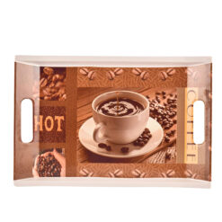 SND Homes Premium Shape Vilora Modern Designs Melamine Break Resistant Serving Tray (Set of 3 )