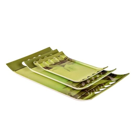 SND Homes Premium Melamine Break Resistant Serving Tray (S, m, L)- Set of 3 - Image 3