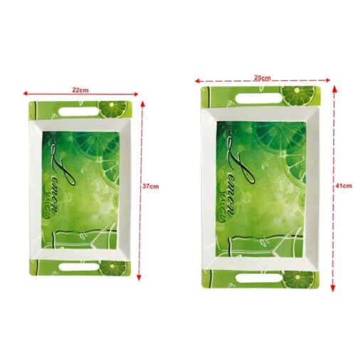 Food Serving Trays - SND Homes Melamine Serving Tray, Set of 2 (Roseate Series Tray) - Image 4