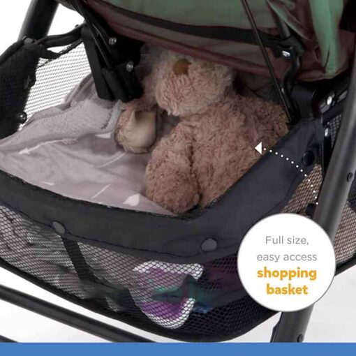 Joie Muze lx One Hand fold Stroller with Flat Reclining seat (Birth to 17.5kg), Laurel, 1 Count (Pack of 1) - Image 10