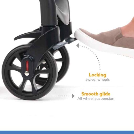 Joie Muze lx One Hand fold Stroller with Flat Reclining seat (Birth to 17.5kg), Laurel, 1 Count (Pack of 1) - Image 11