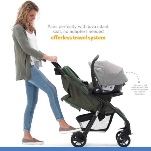 Joie Muze lx One Hand fold Stroller with Flat Reclining seat (Birth to 17.5kg), Laurel, 1 Count (Pack of 1) - Image 13