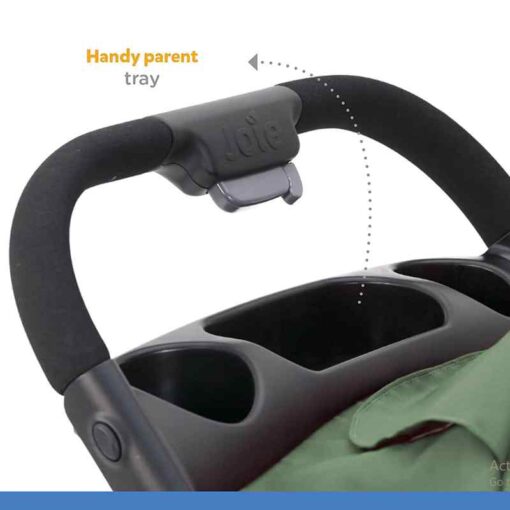 Joie Muze lx One Hand fold Stroller with Flat Reclining seat (Birth to 17.5kg), Laurel, 1 Count (Pack of 1) - Image 6