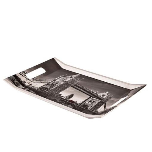 SND Homes Premium Melamine Break Resistant Serving Tray Set Shape-Ocean Modern Designs(Set of 3 - S, M, L) - Image 3