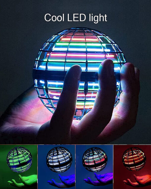 Flying Ball Toys, Flying Orb Ball Boomerang Mini Pro Spinner Blastoise Toys for Boys Girls Kids Adult Indoor Outdoor, USB Rechargeable Built-in RGB Lights 360°Rotating Magic Controller - Image 3