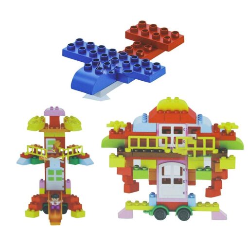 Trolley Blocks Building Block for Kids 73 Pcs Blocks with Trolley Case, Junior Blocks Best Gift Toy, Assemble Blocks Block Game for Kids ,Boys, Children- 560-1A - Image 7