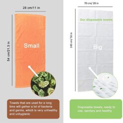 disposable white towels