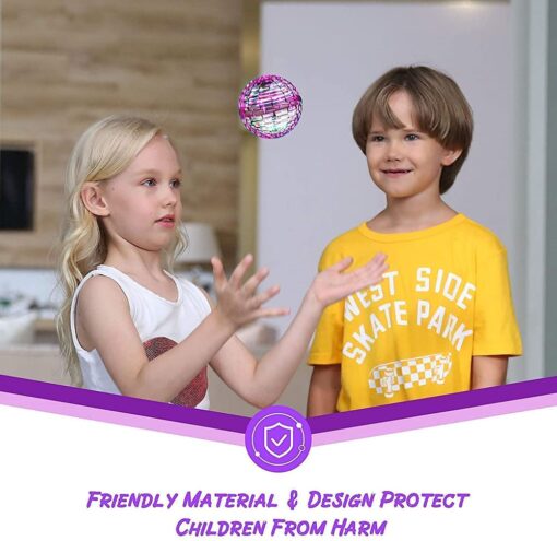 Flying Ball Toys, Flying Orb Ball Boomerang Mini Pro Spinner Blastoise Toys for Boys Girls Kids Adult Indoor Outdoor, USB Rechargeable Built-in RGB Lights 360°Rotating Magic Controller - Image 4