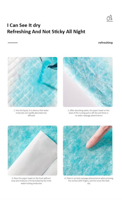 StarAndDaisy Disposable dry sheet for baby, Bed Pads Underpads for Adults, Children, High Absorbency Dry Sheet for newborns. Bedwetting (Size: 60 x 45 cm) - Image 4