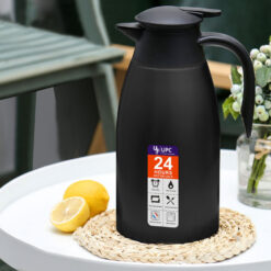 StarAndDaisy Stainless Steel Thermal Triple Wall Vacuum Insulated Flask Insulation Thermos 2 Litre (Black)