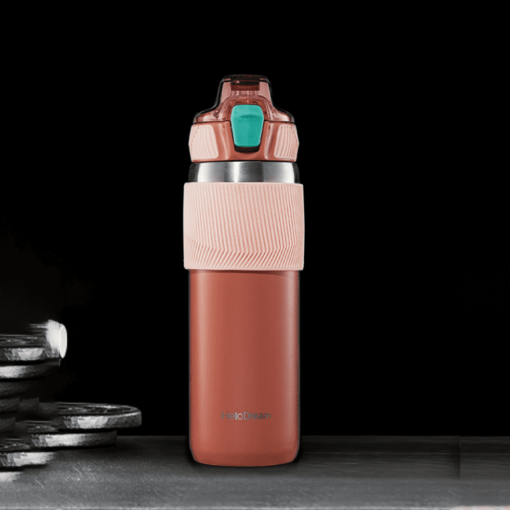 StarAndDaisy HelloDream Series Kids Water Bottle, Non-Toxic Leak Proof Thermoses Stainless Steel BPA Free Insulated Water Flask with Hanging Buckle- 580 ml (Time Orange)