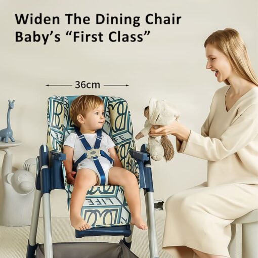 [Refurbished] StarAndDaisy High Chair for Baby with Height Adjustment and Dual Tray with Pedal Adjustments, 6 Months to 5 Years - Image 3