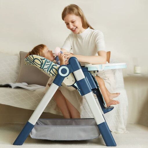 [Refurbished] StarAndDaisy High Chair for Baby with Height Adjustment and Dual Tray with Pedal Adjustments, 6 Months to 5 Years - Image 4