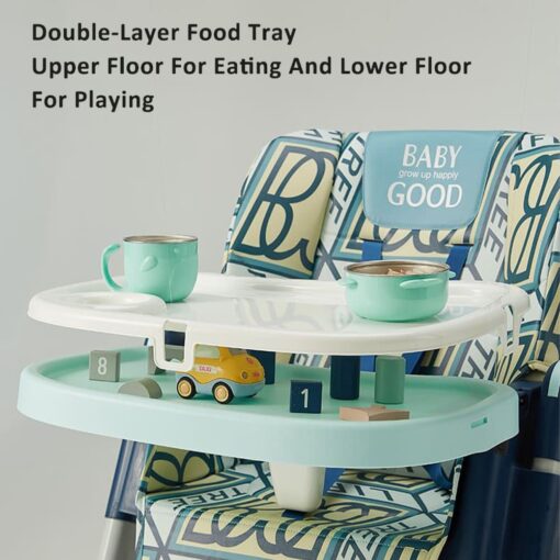 [Refurbished] StarAndDaisy High Chair for Baby with Height Adjustment and Dual Tray with Pedal Adjustments, 6 Months to 5 Years - Image 6