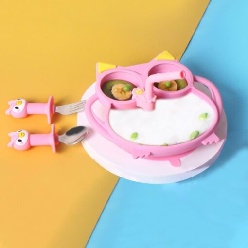 StarAndDaisy Baby Suction Plates, Baby Plates for Toddlers with Straw, Silicone Plates with Suction Divided,  Microwave Dishwasher Safe - Image 14