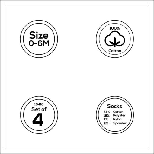 StarAndDaisy New Born Baby Clothes Made with 100% Cotton - All Seasons 0 to 6 Months Set Of 4, White and Grey - 18418 - Image 2