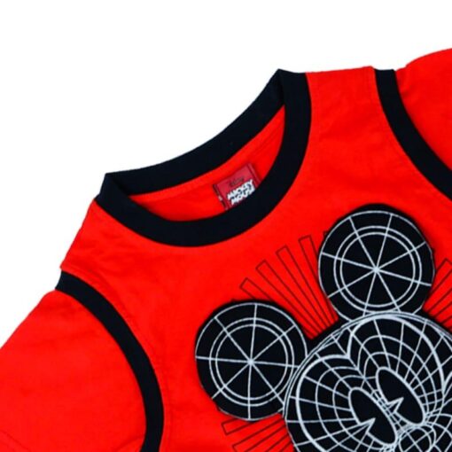 Mickey Mouse Printed T-shirt 100% COTTON for kids from 2years to 6years Red - Image 3