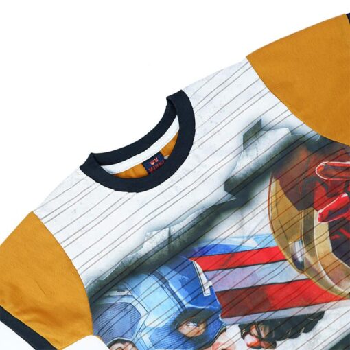 Marvel Avengers Printed T-shirt 100% COTTON for kids from 2years to 6years (Gold, Marvel Avengers) - Image 5