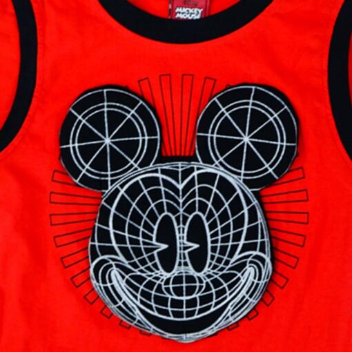 Mickey Mouse Printed T-shirt 100% COTTON for kids from 2years to 6years Red - Image 4