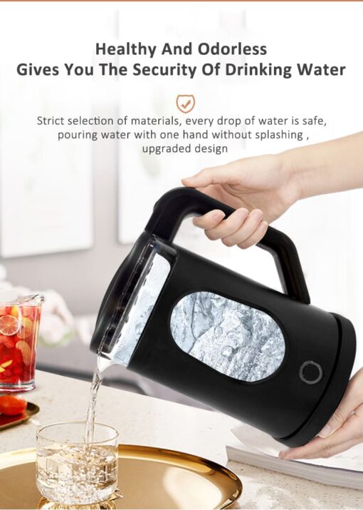 StarAndDaisy Borosilicate Glass Electric Kettle, 1.8 liters for tea and Hot water | Auto Shut-Off | Cordless (Black) - Image 6