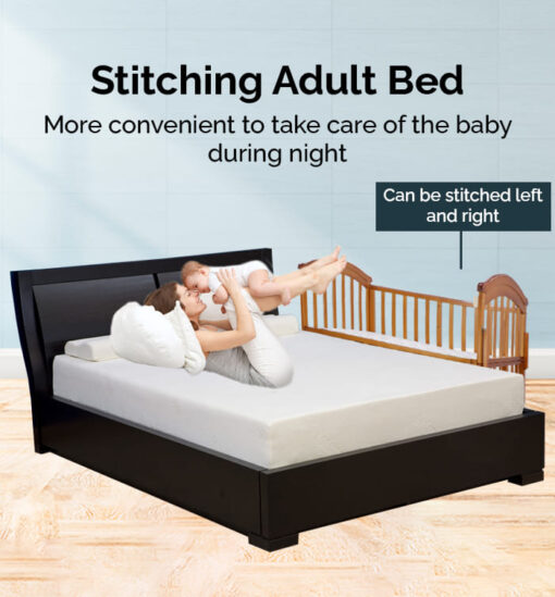 StarAndDaisy Natural Wood Sleeping Wooden Cot, Bed , Cribs for Baby and Kids - Image 8