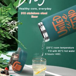 Flask with Hanging Buckle 1100ml (Dark Green)