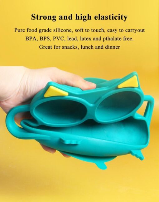 StarAndDaisy Baby Suction Plates, Baby Plates for Toddlers with Straw, Silicone Plates with Suction Divided,  Microwave Dishwasher Safe - Image 11