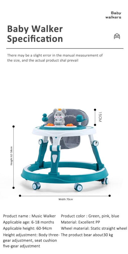 [Refurbished] StarAndDaisy multifunctional intelligent early education baby walker with Toy tray (Red) - Image 21