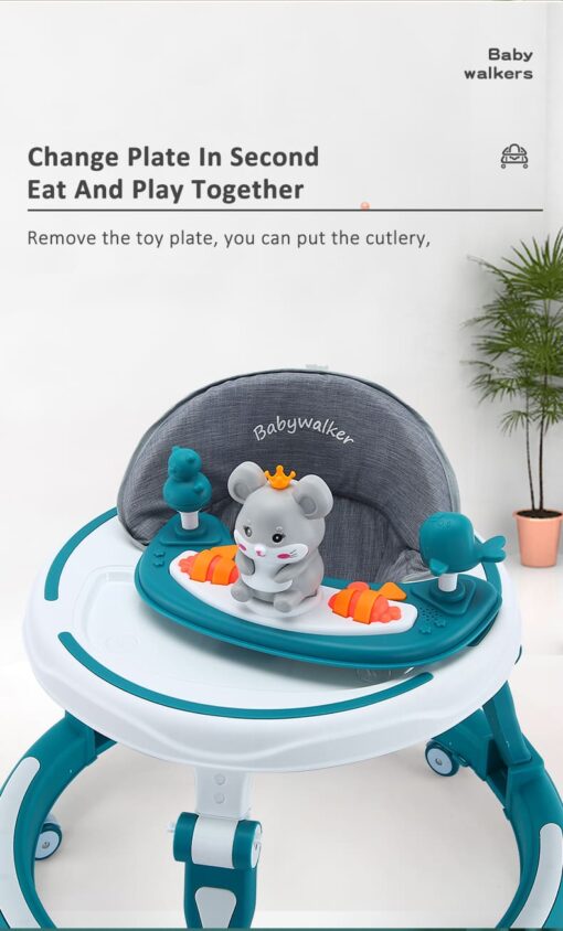 [Refurbished] StarAndDaisy multifunctional intelligent early education baby walker with Toy tray (Red) - Image 24