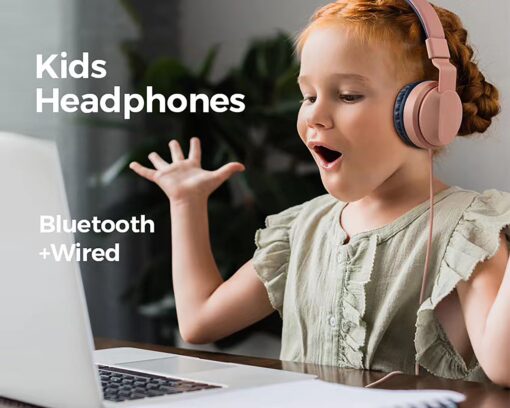 StarAndDaisy Rome Kids Safe Noise Control Bluetooth Headphones that can be used in wireless (Bluetooth) and wired modes (3.5mm auxiliary jack cable) Lively Red - Image 11