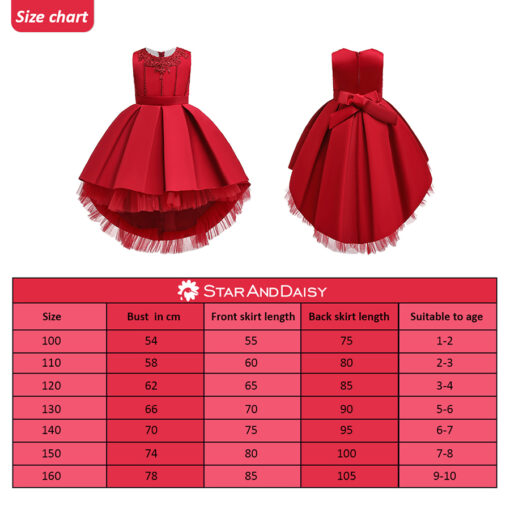 StarAndDaisy Girls Party Dresses Premium Serires (Red| 186) - Image 6