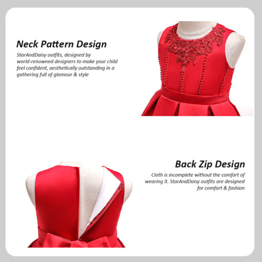 StarAndDaisy Girls Party Dresses Premium Serires (Red| 186) - Image 5