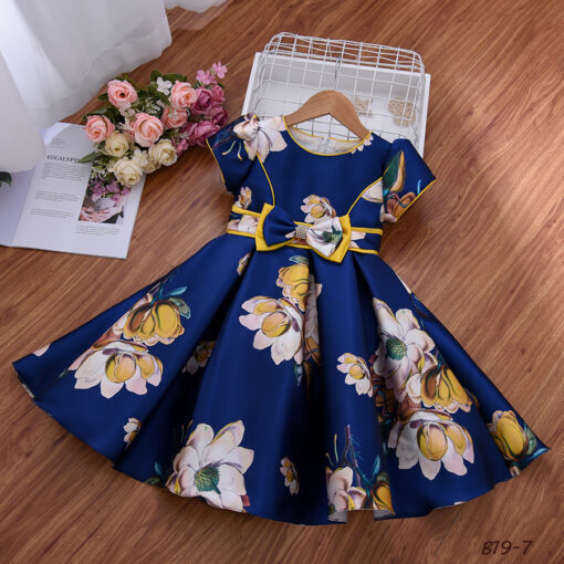 StarAndDaisy Girls Party Dresses Premium Serires (Blue| B19-7) - Image 2